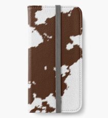 Realistic Brown Cow Hide Pattern iPhone Wallet/Case/Skin