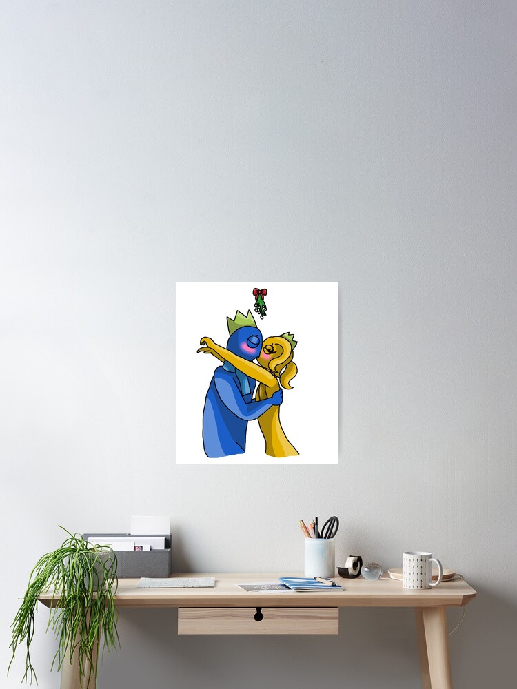 Blue X Gold Mistletoe (Rainbow Friends) Poster for Sale by