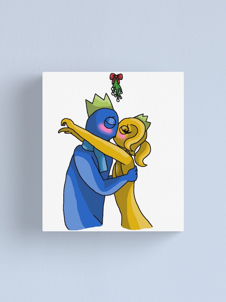 Blue X Gold Mistletoe (Rainbow Friends) | Canvas Print