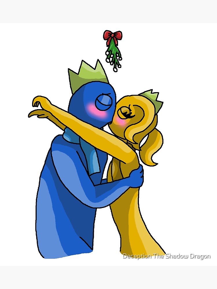 Blue X Gold Mistletoe (Rainbow Friends) | Poster