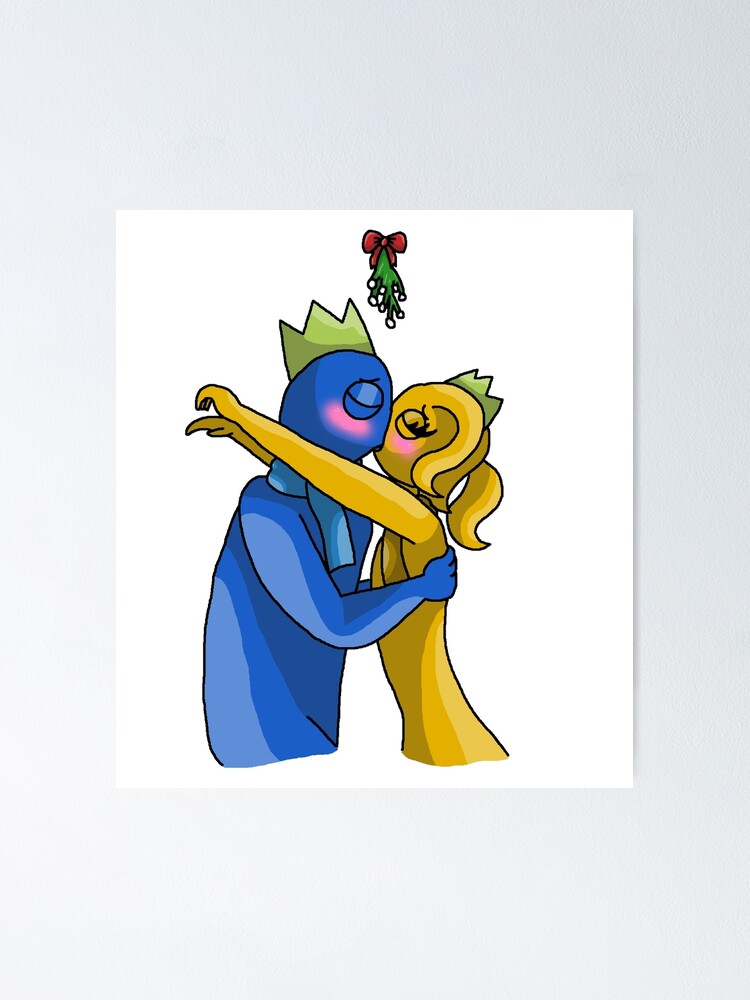 Blue X Gold Mistletoe (Rainbow Friends) | Poster