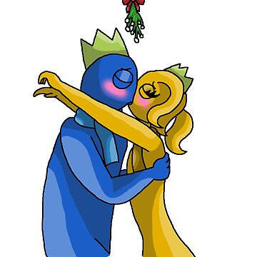 Blue X Gold Mistletoe (Rainbow Friends) | Photographic Print