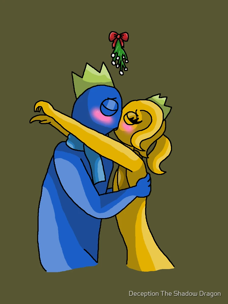 Blue X Gold Mistletoe (Rainbow Friends) Poster for Sale by