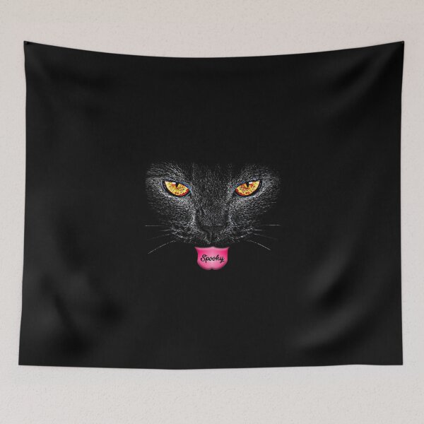 Item preview, Halloween Black Spooky Cat designed and sold by pcisbs.