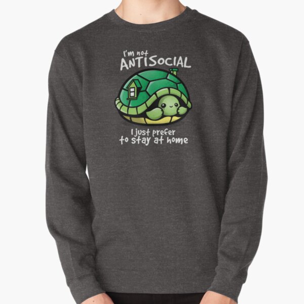 Antisocial turtle Pullover Sweatshirt