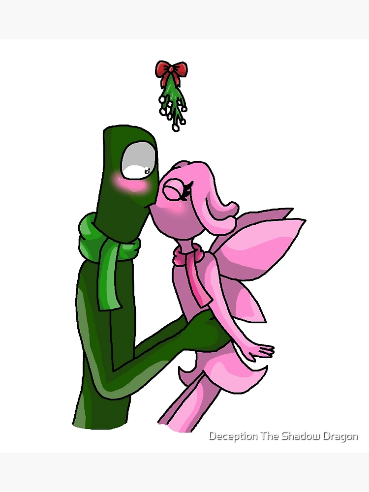 Red X Magenta Mistletoe (Rainbow Friends) | Poster