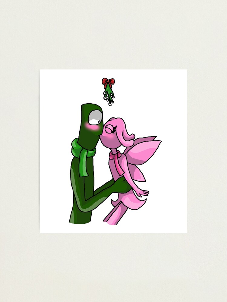 Green X Pink Mistletoe (Rainbow Friends) | Photographic Print