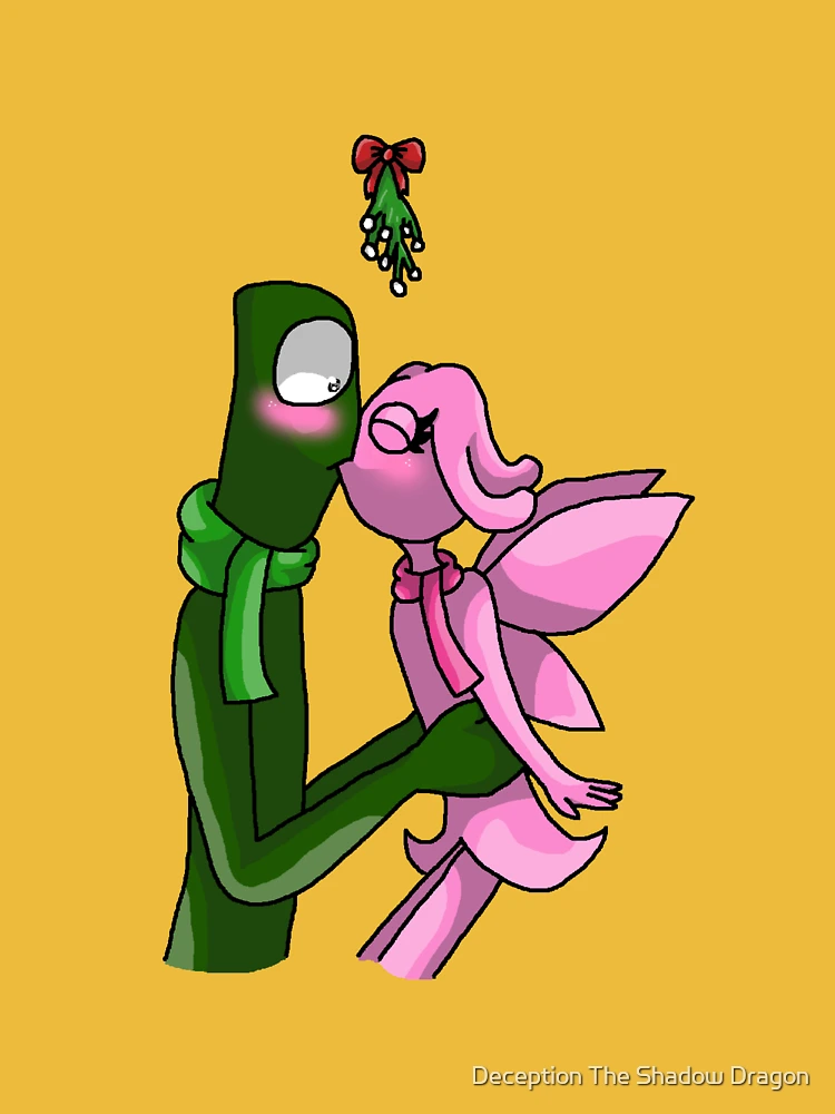 Green X Pink Mistletoe (Rainbow Friends) | Poster