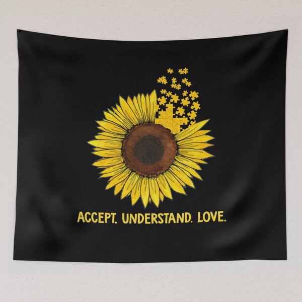 Item preview, Accept understand love sunflower autism awareness pullover  designed and sold by gastonfongemie.
