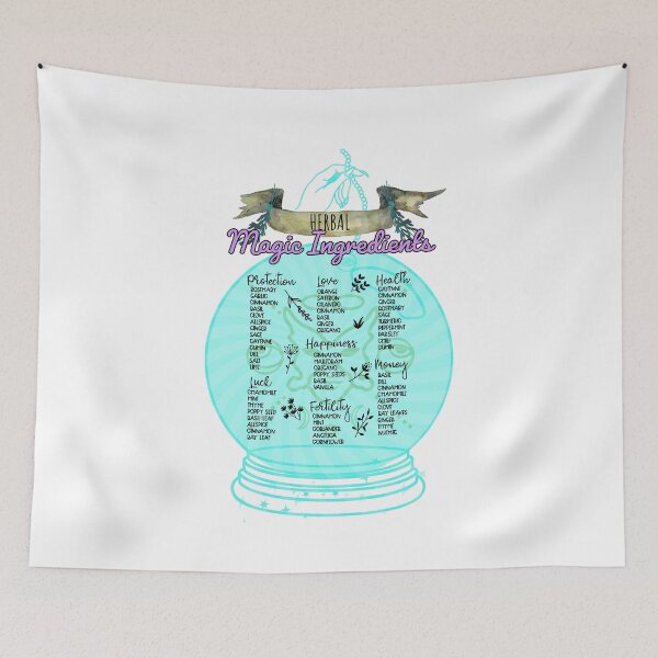 Item preview, Herbal Good Witch Brew Magic Ingredients Crystal Ball #2 designed and sold by OmniRoseArt.