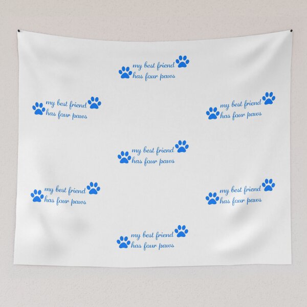 Item preview, Best Friend Paw Print Blue Statement designed and sold by kavanaghdesigns.