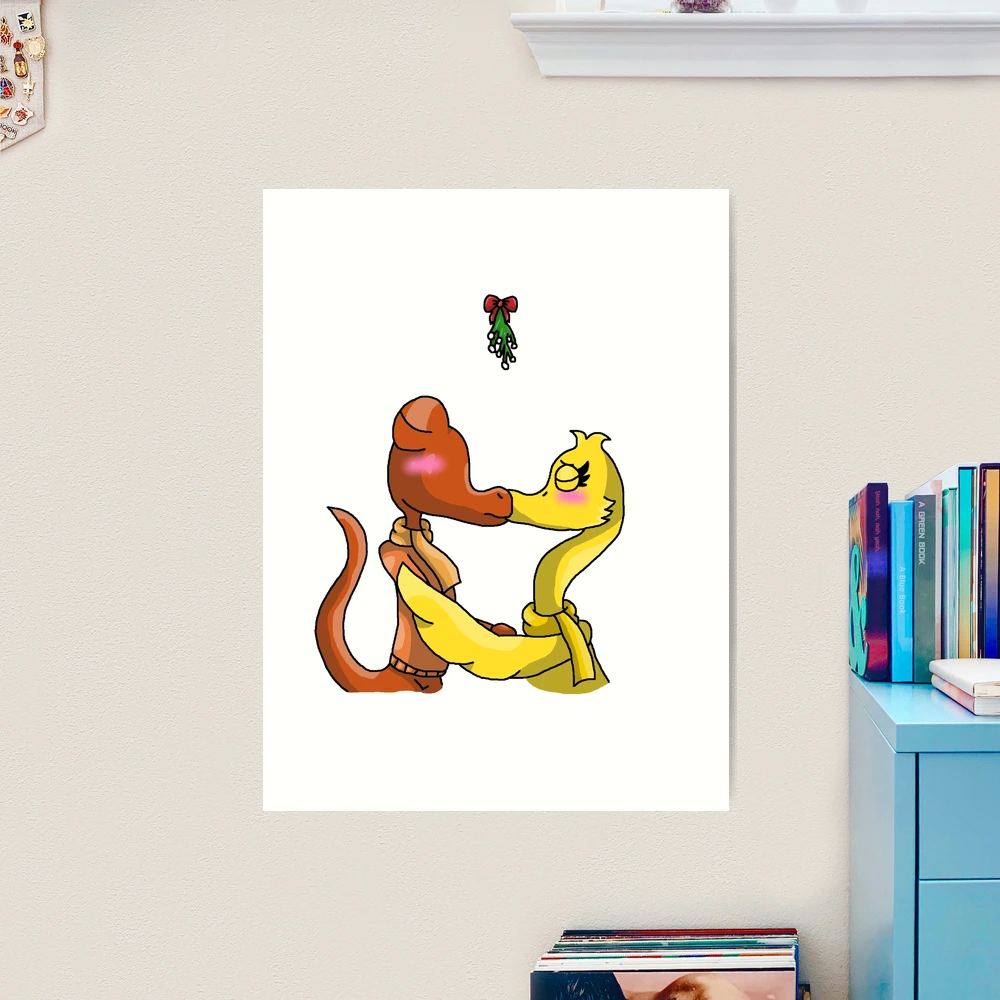 Orange X Yellow Mistletoe (Rainbow Friends) | Art Board Print