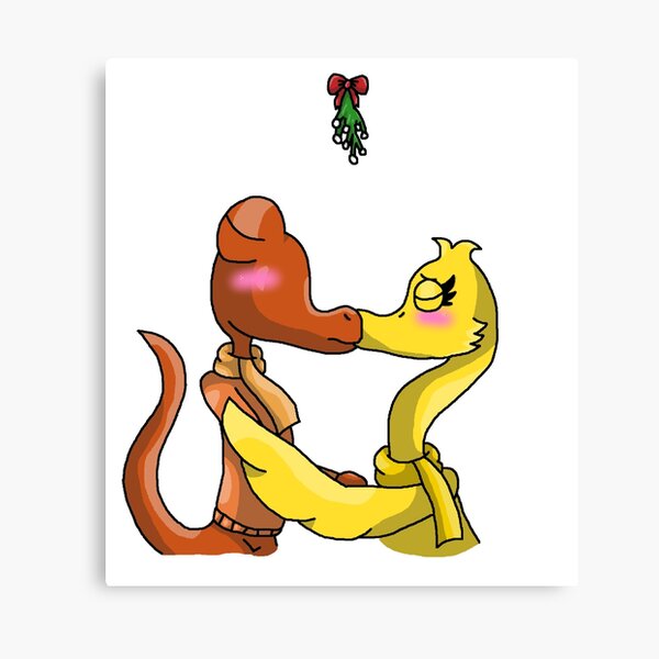 F X N Mistletoe Kiss (Alphabet Lore AU) Canvas Print for Sale by