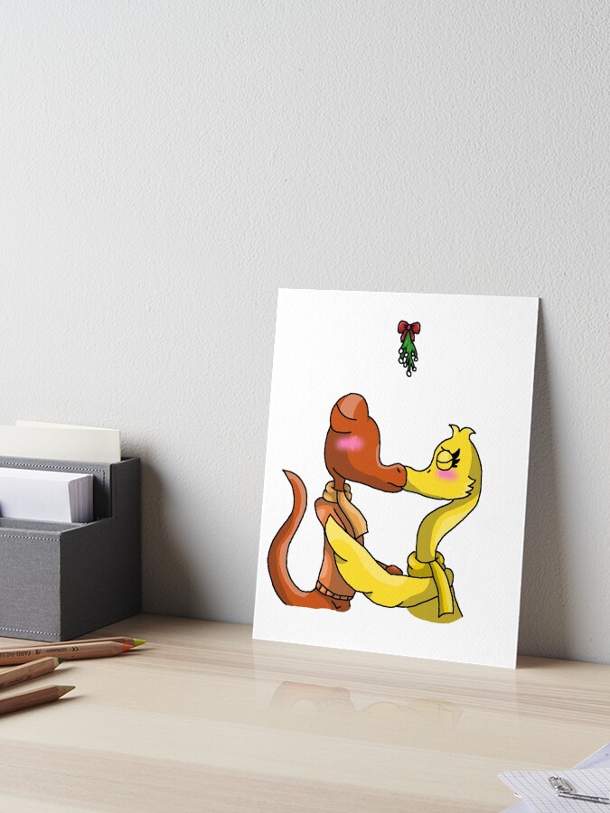 Orange X Yellow Mistletoe (Rainbow Friends) | Sticker