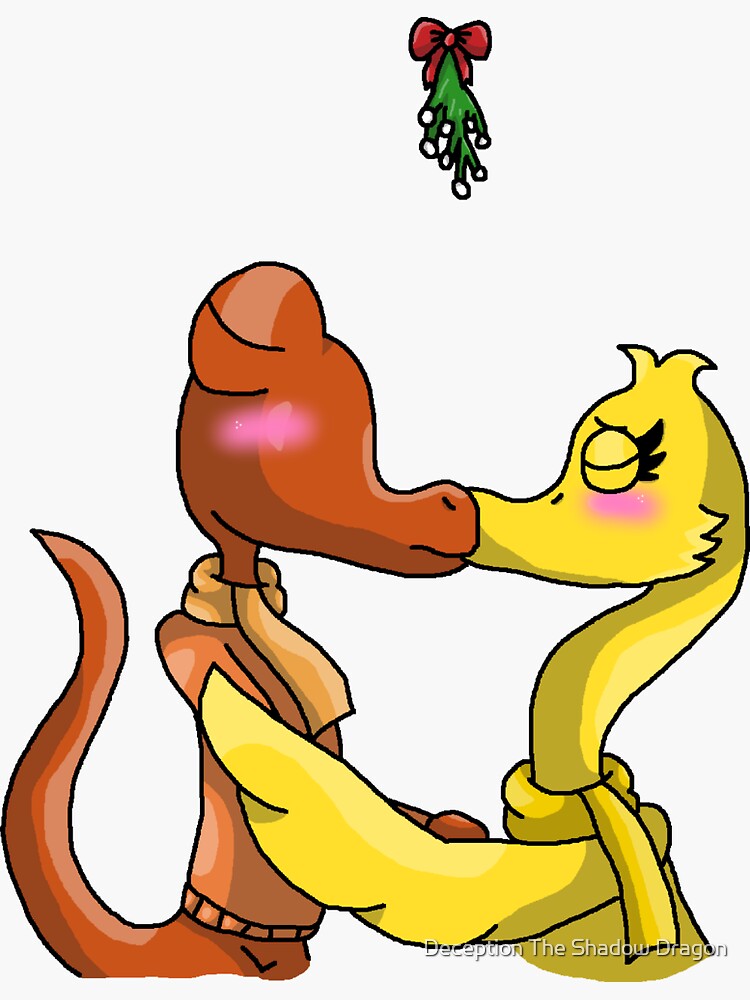 Orange X Yellow Mistletoe (Rainbow Friends) Sticker for Sale by Deception  The Shadow Dragon