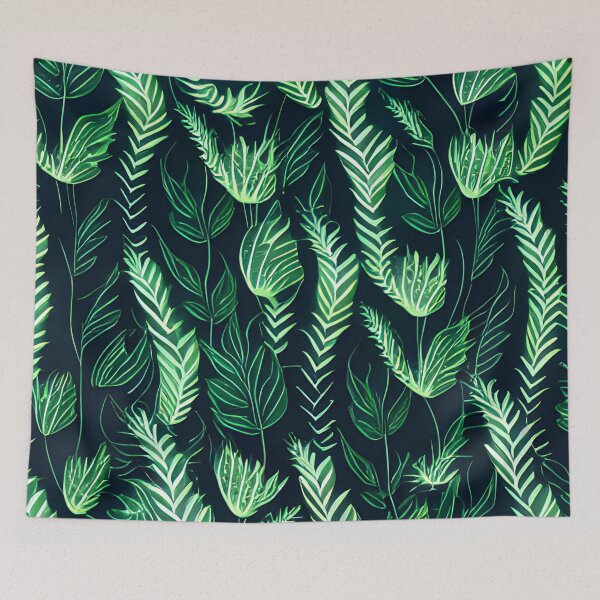 Item preview, Dark tropical green leaf patter #7 designed and sold by supeart.