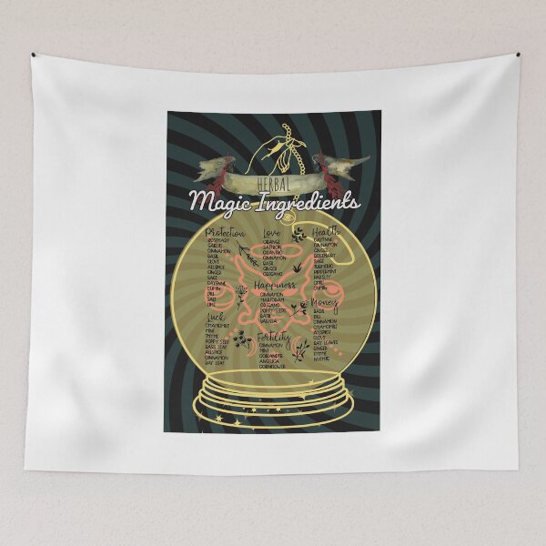 Item preview, Herbal Good Witch Brew Magic Ingredients Crystal Ball #3 designed and sold by OmniRoseArt.