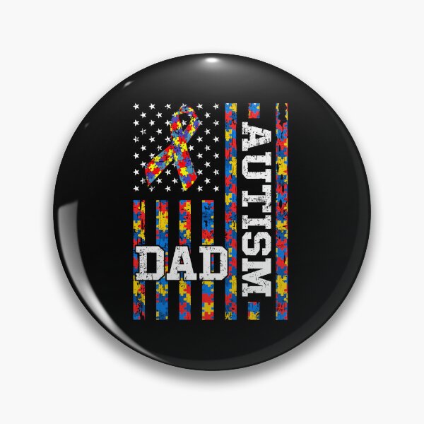Item preview, Autism awareness proud autism dad vintage us flag designed and sold by gastonfongemie.
