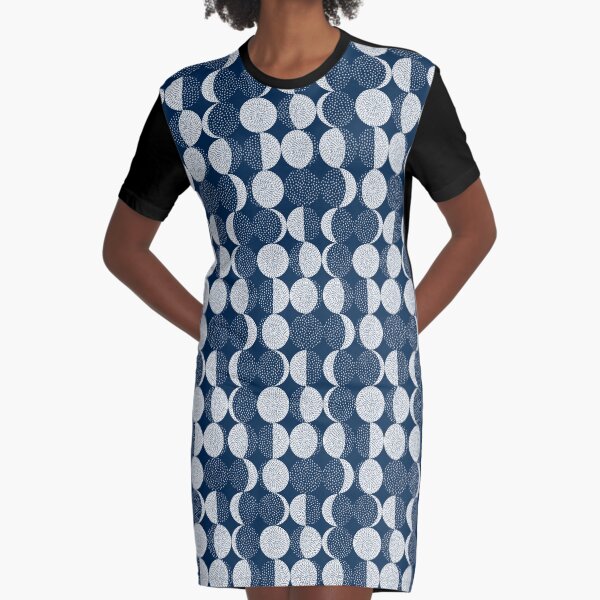 Moon Phases / repeat pattern Graphic T-Shirt Dress