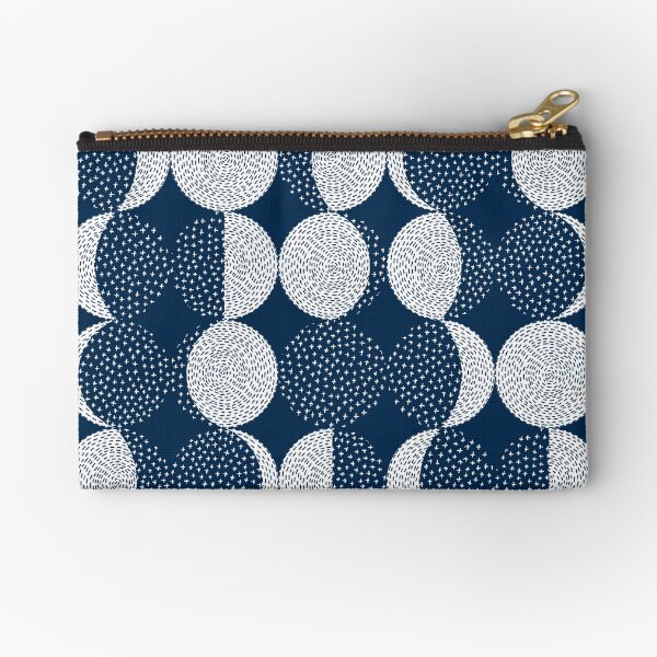 Moon Phases / repeat pattern Zipper Pouch