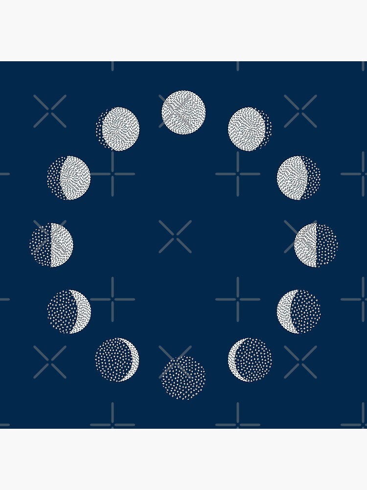 Moon Phases / repeat pattern by marketastengl