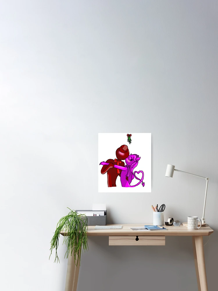 Red X Magenta Mistletoe (Rainbow Friends) | Art Board Print