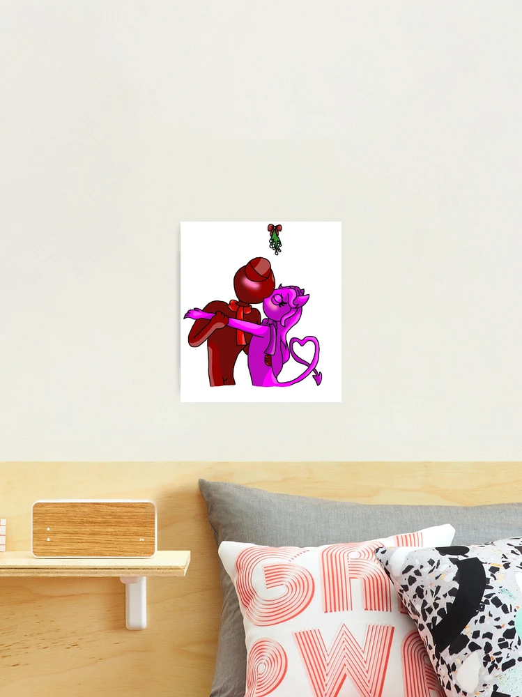 Red X Magenta Mistletoe (Rainbow Friends) | Art Board Print