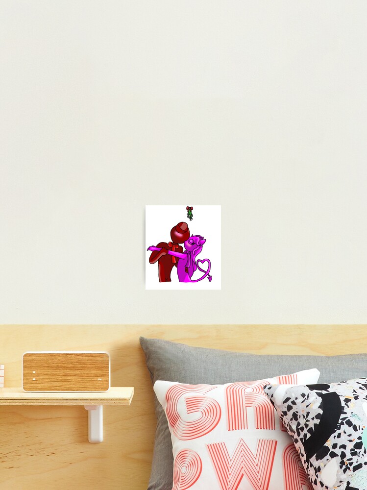 Red X Magenta Mistletoe (Rainbow Friends) Poster for Sale by