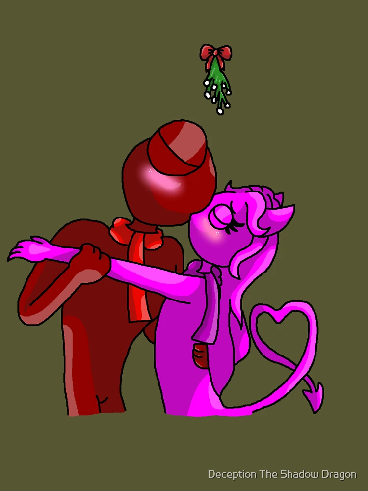 Red X Magenta Mistletoe (Rainbow Friends) | Poster