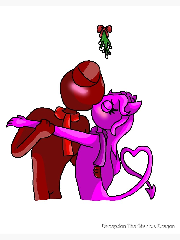 Red X Magenta Mistletoe (Rainbow Friends) | Art Board Print