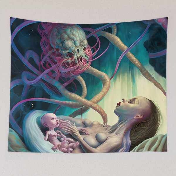Item preview, Woman giving birth to an Alien #1 designed and sold by Gallery of Weirdness.