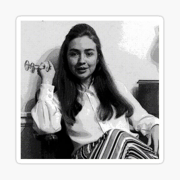 Vista previa del artículo con la obra «Joven Hillary Clinton», diseñado y vendido por starkle.