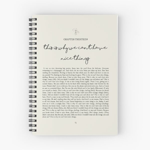 Item preview, This Is Why We Cant Have Nice Things Lyrics designed and sold by queseraseraa.