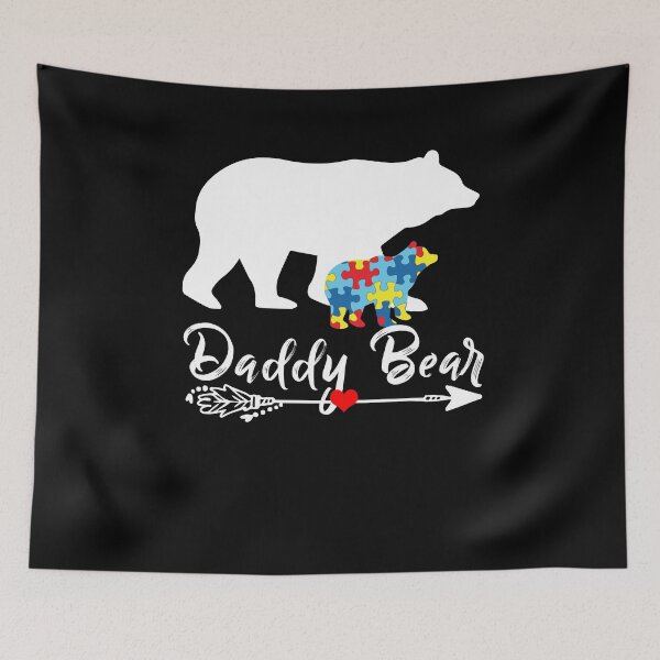 Item preview, Autism daddy bear autistic awareness daddy support designed and sold by gastonfongemie.