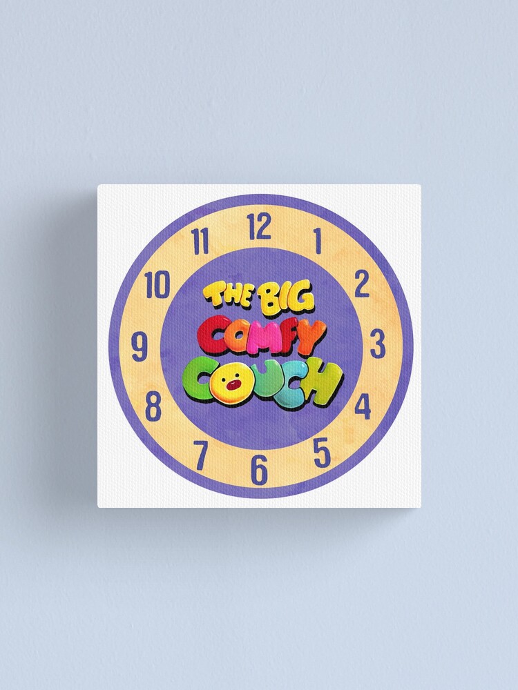 The Big Comfy Couch Clock Canvas Print By Birchandbark Redbubble