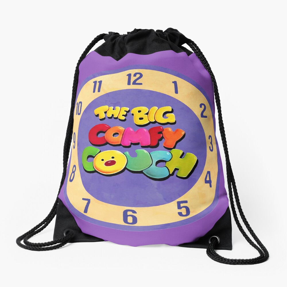 The Big Comfy Couch Clock Drawstring Bag