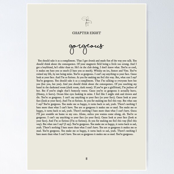 Item preview, Gorgeous Lyrics designed and sold by queseraseraa.