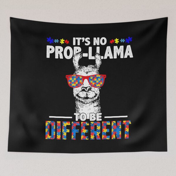 Item preview, Llama autism awareness boy girl kid to be different designed and sold by gastonfongemie.