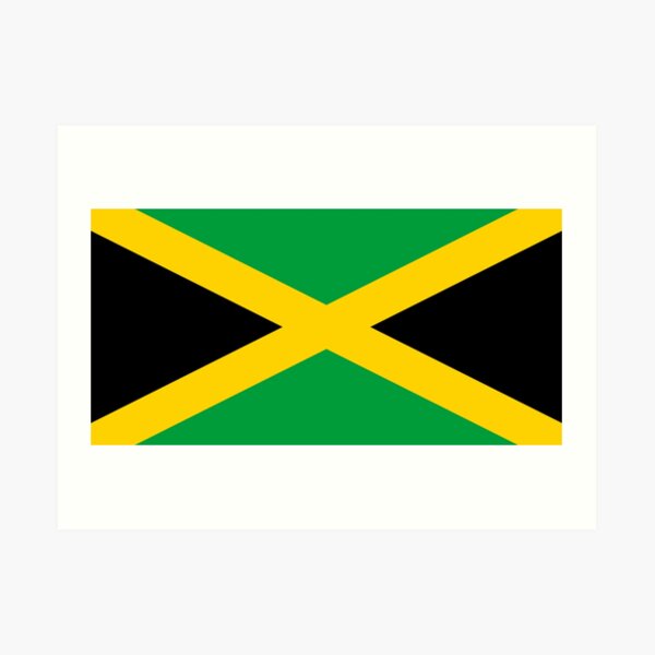 Lámina artística «JAMAICA. JAMAICANO. Bandera de Jamaica, CUBIERTA