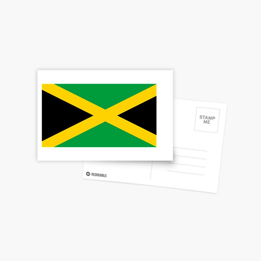 Jamaika Jamaikanisch Flagge Von Jamaika Full Cover Jamaikanische Flagge Karibik Insel Pure Simple Grusskarte Von Tomsredbubble Redbubble