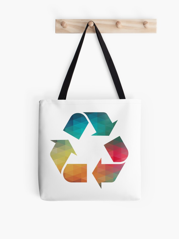 Tote Bag With Rainbow Recycle