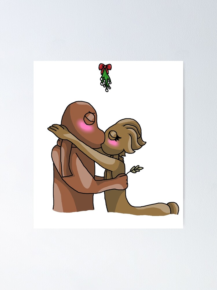 Green X Pink Mistletoe (Rainbow Friends) | Canvas Print