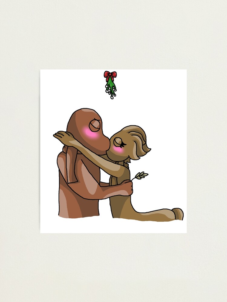 Green X Pink Mistletoe (Rainbow Friends) Canvas Print for Sale by