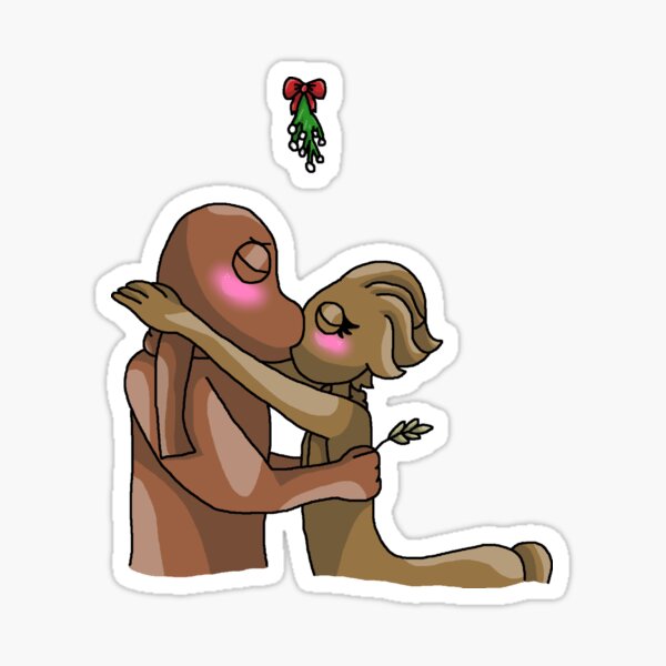 Orange X Yellow Mistletoe (Rainbow Friends) | Sticker