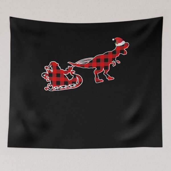Item preview, Red plaid dinosaur christmas decorations pajmas family gifts designed and sold by gastonfongemie.