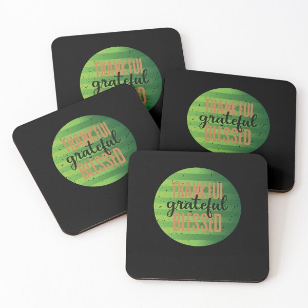Item preview, Thankful Grateful Blessed Retro designed and sold by RockBeeDesigns.