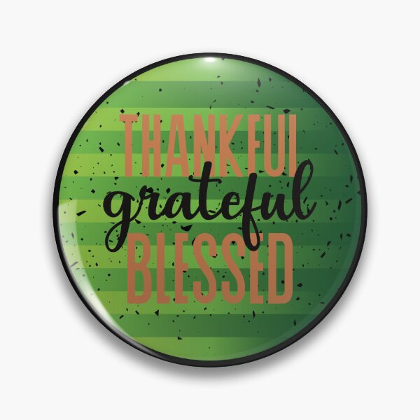 Item preview, Thankful Grateful Blessed Retro designed and sold by RockBeeDesigns.
