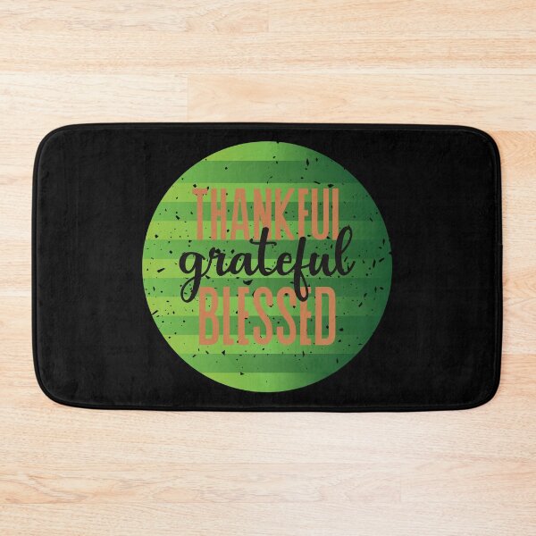 Item preview, Thankful Grateful Blessed Retro designed and sold by RockBeeDesigns.