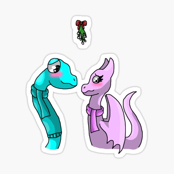 Red X Magenta Mistletoe (Rainbow Friends) | Sticker