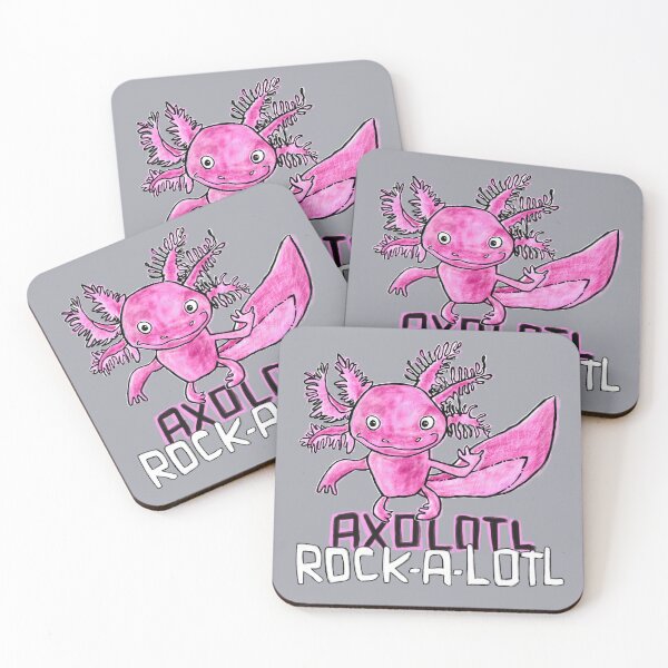 Item preview, Axolotl Pun, Rock Music, Rock a lotl, Pink Axolotl designed and sold by badlydrawnbabe.